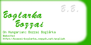 boglarka bozzai business card